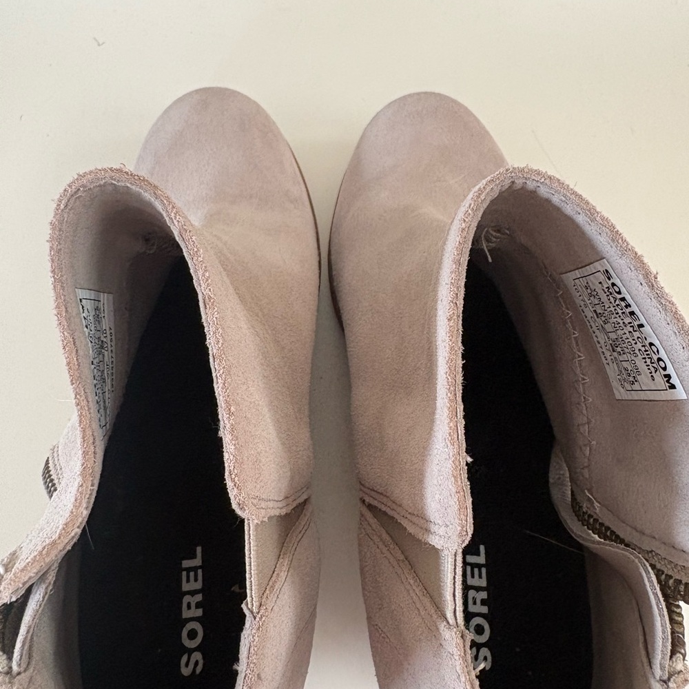 Women's Sorel Suede Wedge Ankle Boot in Light Taupe - Picture 5 of 5